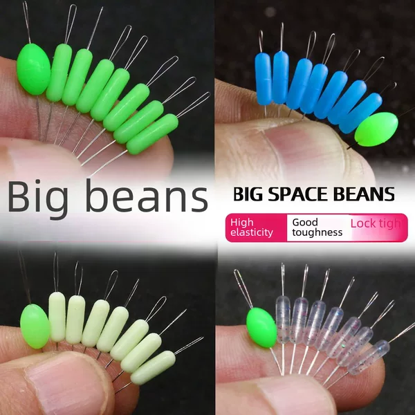 Big Space Bean Silicone Big Black Keng Lake Wild Fishing 7+1 Fishing Tackle Big Finished Line Set Bulk