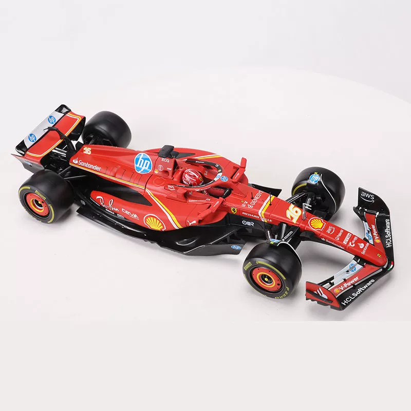 Модель автомобиля 2024 Ferrari SF24 F1 масштаба 1:18 Rachelle 16 сплав
