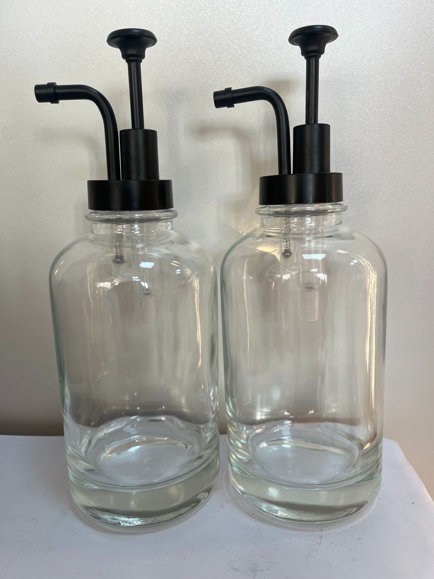 Amazon transfronterizo botellas de vidrio transparente botellas vacías de baño botellas de cosméticos de gel de baño