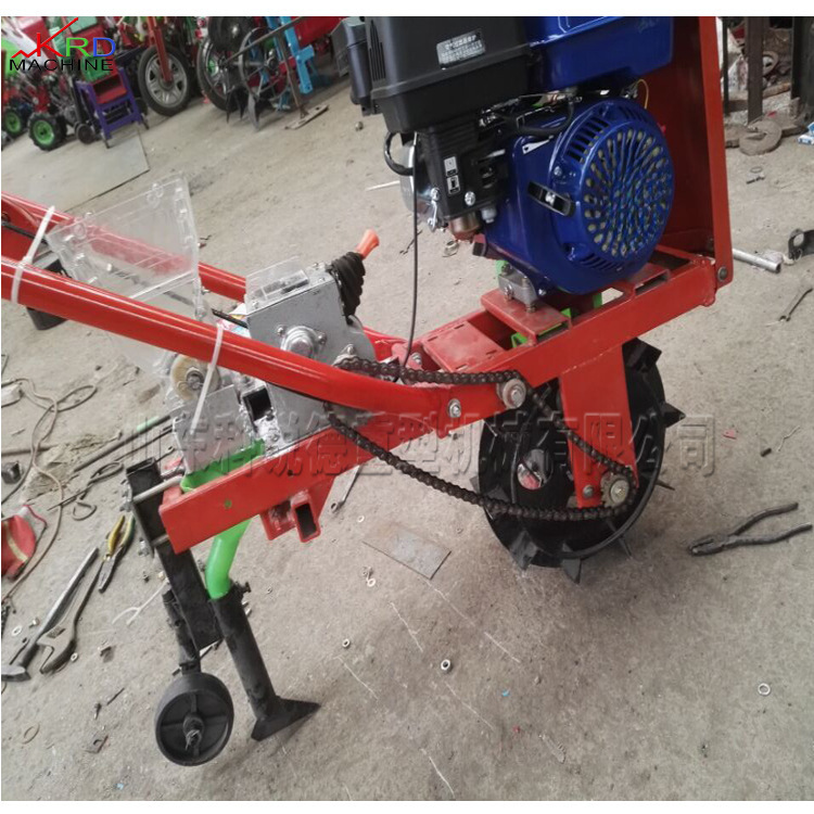 手推式柴油谷子蔬菜播种机 小型单行小麦种植机 汽油农作物点播机
