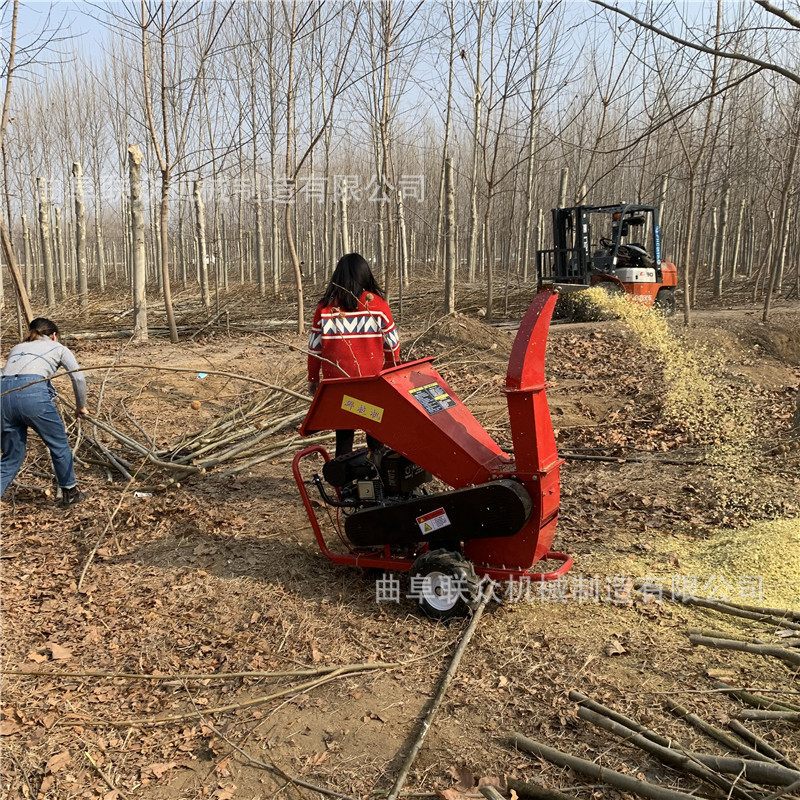 小型农业园林树枝粉碎机 可移动立式秸秆粉碎机 汽油碎枝机