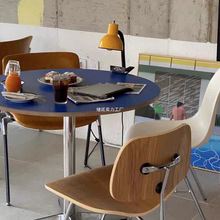 韩国ins博主小户型餐桌简约家用圆桌咖啡甜品店洽谈设计师办公桌