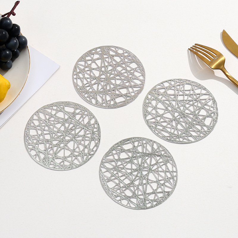 10CM redondo PVC antideslizante posavasos tapete de mesa tapete de aislamiento térmico tapete de lavabo antiescaldado tapete de botella tapete de tazón tapete de mesa tapete de mesa