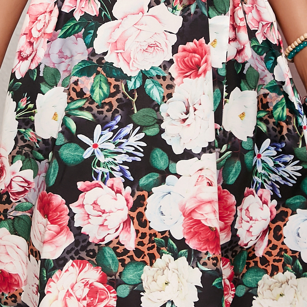 Women Clothing Summer Printed Short Sleeve Dress