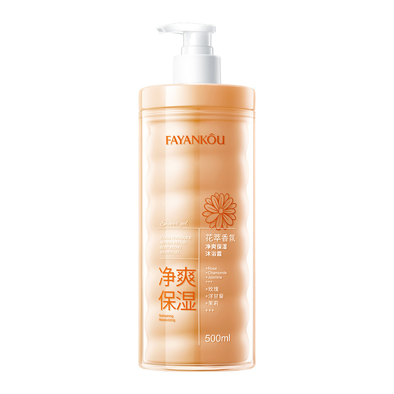 Fragrancia de flor de Fago, crema de baño refrescante, espuma densa, acondicionador de cabello de limpieza profunda, champú de lavado y protección