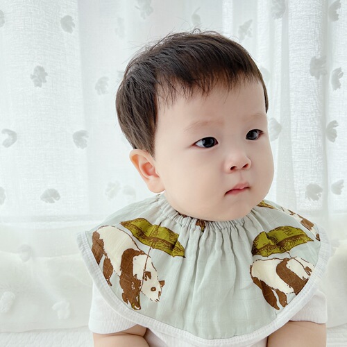 360 bamboo cotton gauze saliva napkin baby type a baby round bib bib infant saliva bib