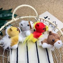可爱卡通小马毛绒挂件玩具公仔小马驹毛绒玩偶钥匙扣布娃娃挂饰