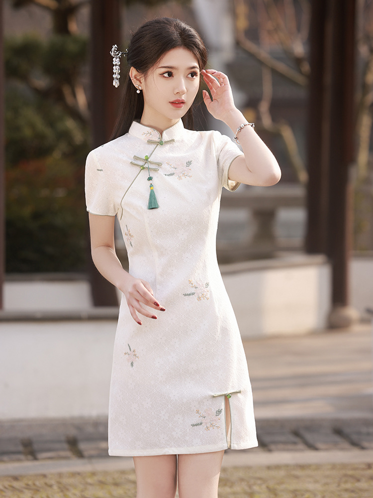 Lace summer retro cheongsam