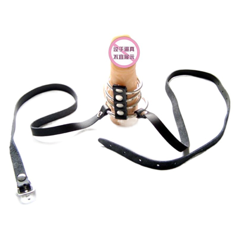 Tienda de fábrica al por mayor juguetes sexuales de dos anillos de tres anillos de cuatro anillos de cinco anillos anillo de acero anillo de pene JJ conjunto con pantalones conjunto de hombres