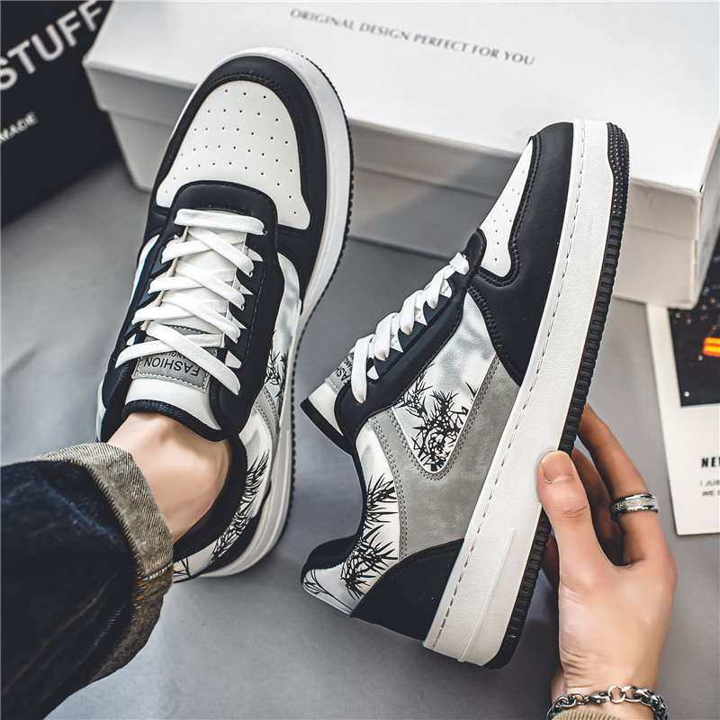 Zapatillas de hombre de moda 2026, nuevas zapatillas casuales versátiles, deportivas de primavera para estudiantes, calzado original de nicho, zapatillas blancas de moda.