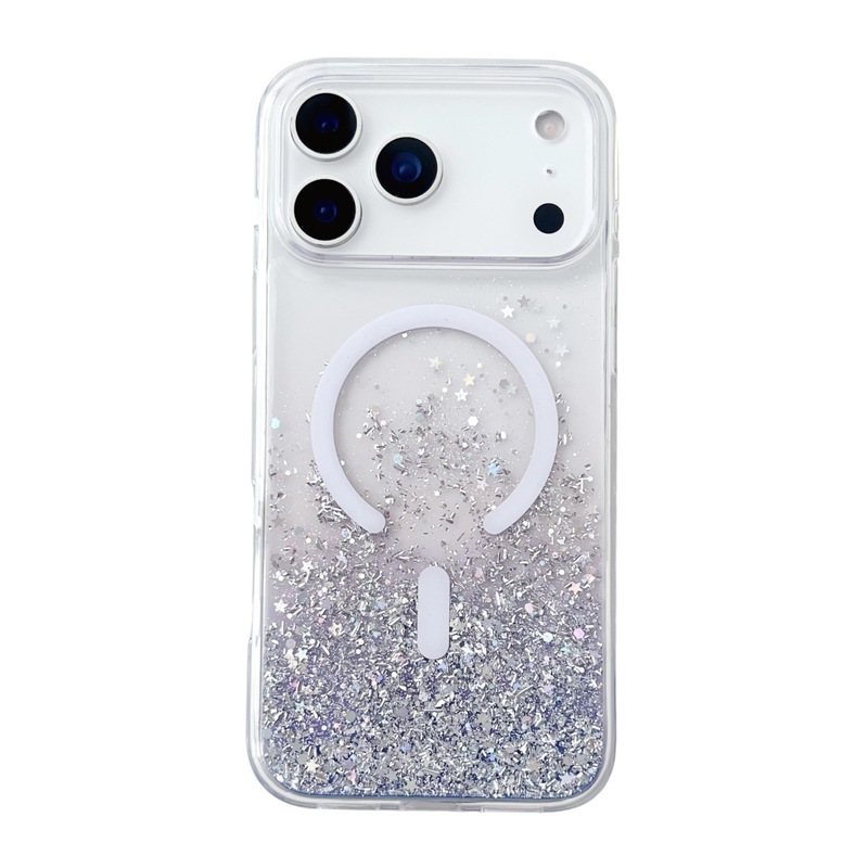 滴胶闪粉渐变流沙磁吸苹果iPhone17promax适用苹果16透明15手机壳|undefined