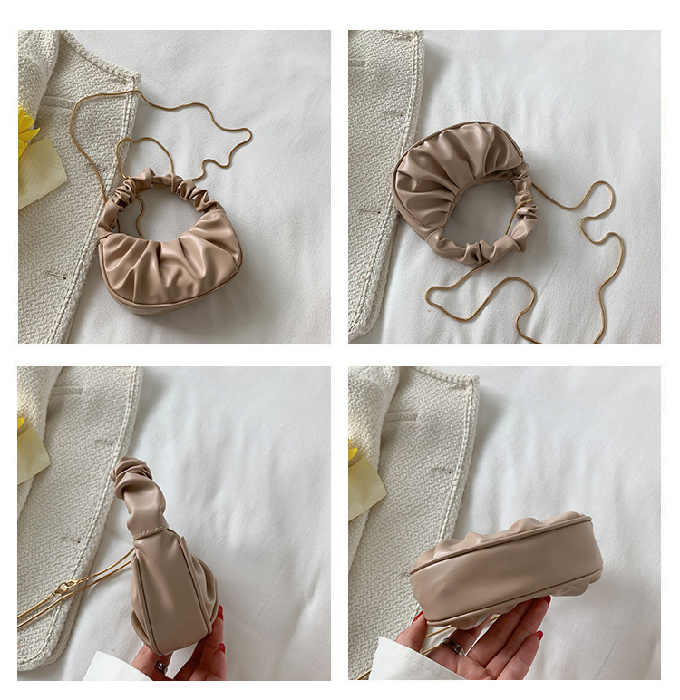 2024 Estate Nuovo Trendy Internet Rosso Versatile Monospalla Sottobraccio Alla Moda Portatile Semplice Piegato Borsa Nuvola_voghion.com