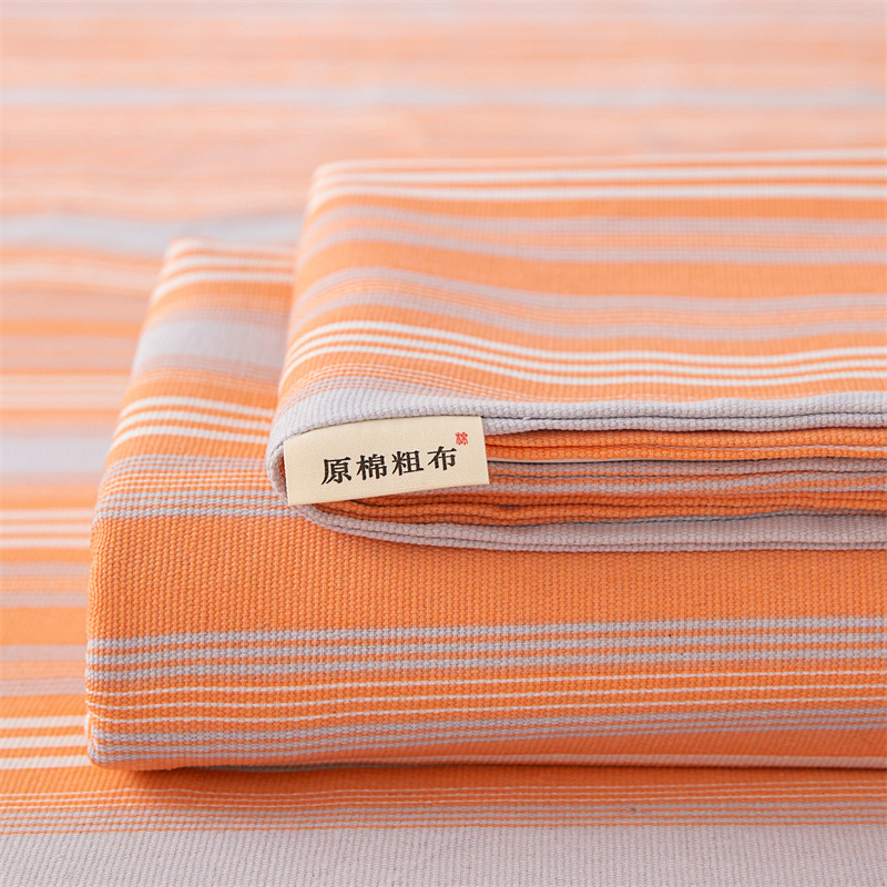 Sábanas de tela gruesa vieja de algodón puro pieza individual 100 algodón individual dormitorio doble cama gruesa funda de almohada de tres piezas 2024 invierno