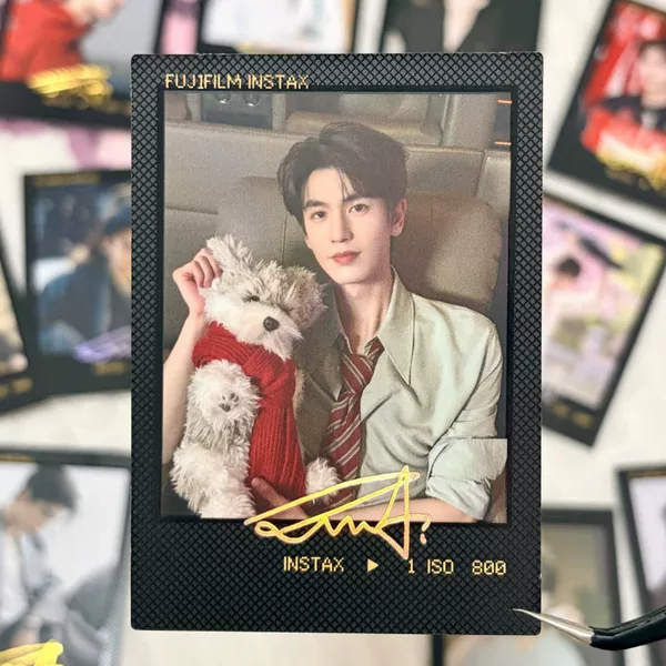 Custom-made vinyl gold-edged celebrity photo cards, thickened and hardened idol star cards, concert tear-off celebrity cards