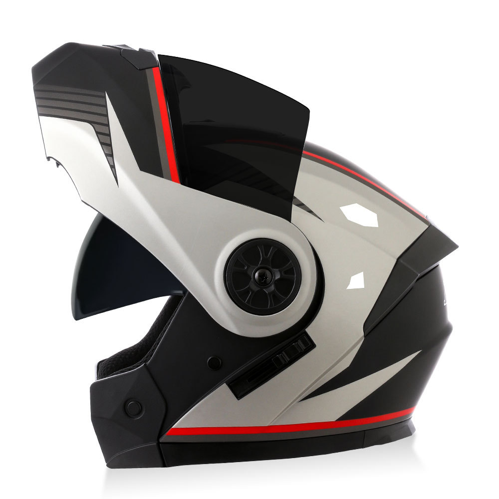 BLD transfronterizo para cascos de motocicletas eléctricas cascos completos cascos de doble lente cuatro estaciones al por mayor