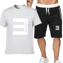 男T恤套装短裤 摇滚经典埃米纳姆Eminem纪念衫 嘻哈说唱外贸衣服