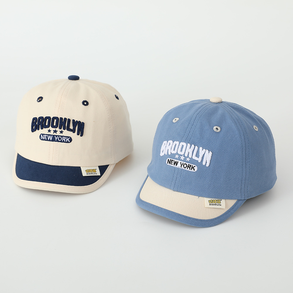 Baby sombrero de primavera bordado letras sombrero de béisbol sombrero de bordes cortos sombrero de pato para niños niñas sombrero de sombrero para niños pequeños