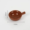 Коричневый, горшок с ручкой 3,5 см