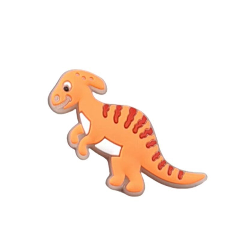 Cross-Border Shoe Buckle Pvc Soft Rubber Cartoon Hole Shoe Shoe Flower Accessories Shoe Buckle DIY Kidsren's Luminous Dinosaur Series