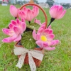 First hair Hibiscus lotus basket material bag