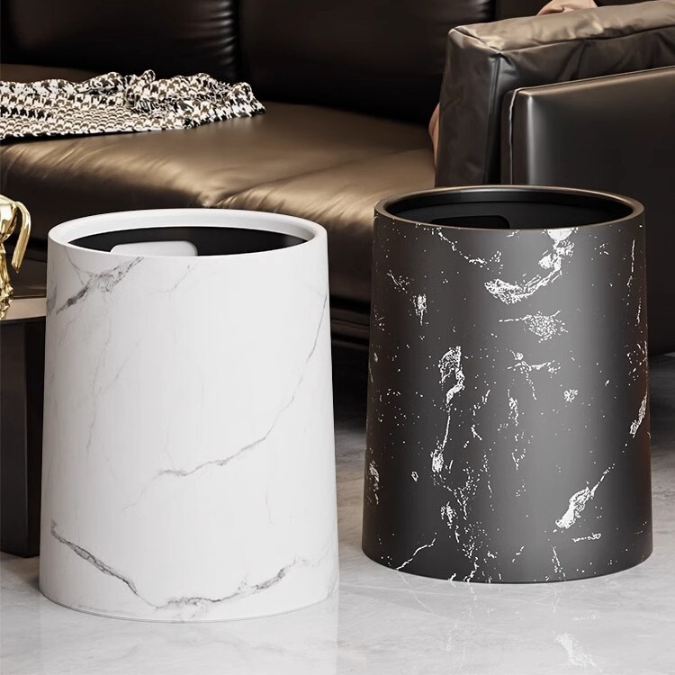 Creative double-layer trash can Hotel Commercial Hotel office storage bucket kitchen toilet uncovered trash can Wholesale Creative double-layer trash can Hotel Commercial Hotel office storage bucket kitchen toilet uncovered trash can Wholesale