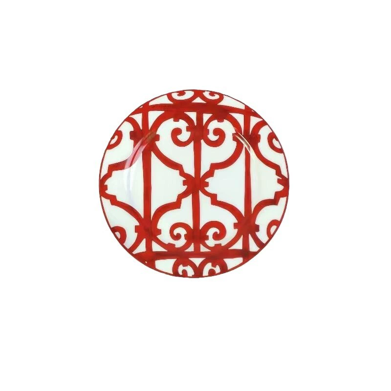 Red tableware, ceramic gift box, set, dinner plate, European style
