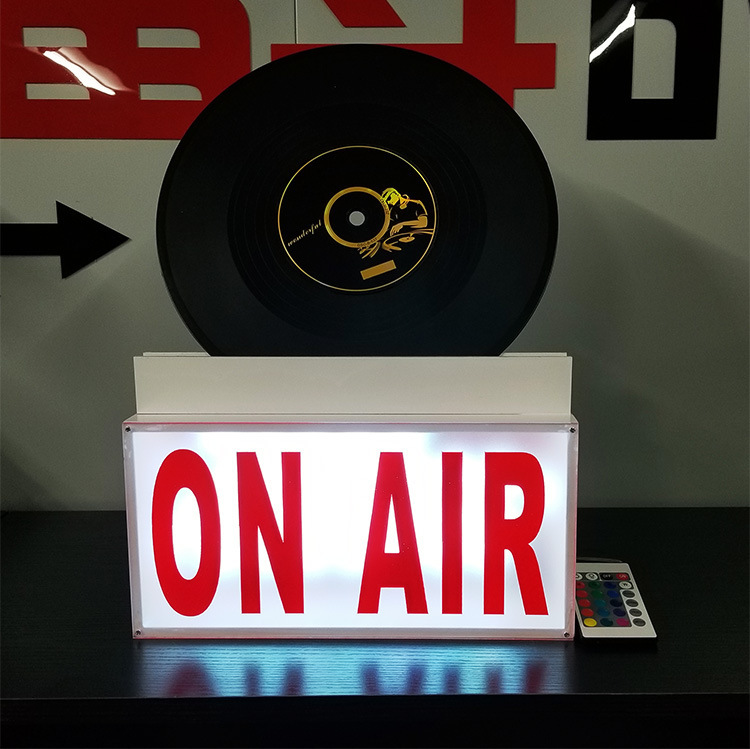 ON AIR创意展示灯箱带收纳盒卡槽 正在播放照明夜灯led灯气氛灯