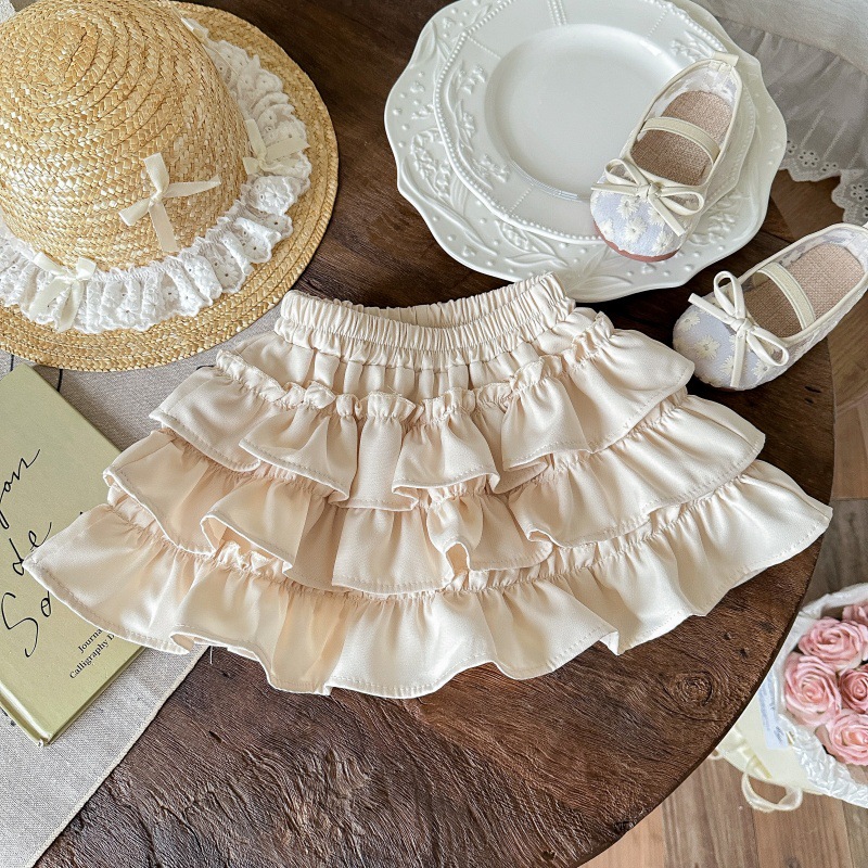 Falda corta de siete niñas de limón salado, falda de tutú estilo ballet rosa, falda de pastel plisada, falda de princesa de moda occidental
