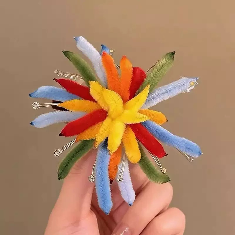 #119 레드 컬러 트위스트 스틱 오리 클립