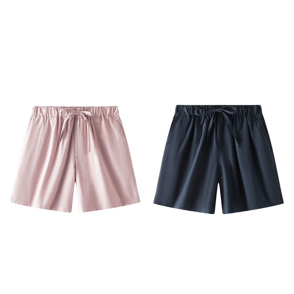 MUJI 여성용 세탁 일반 반바지 바지 여성 의류 캐주얼 바지 25 년 여름 쿨 코튼 굿