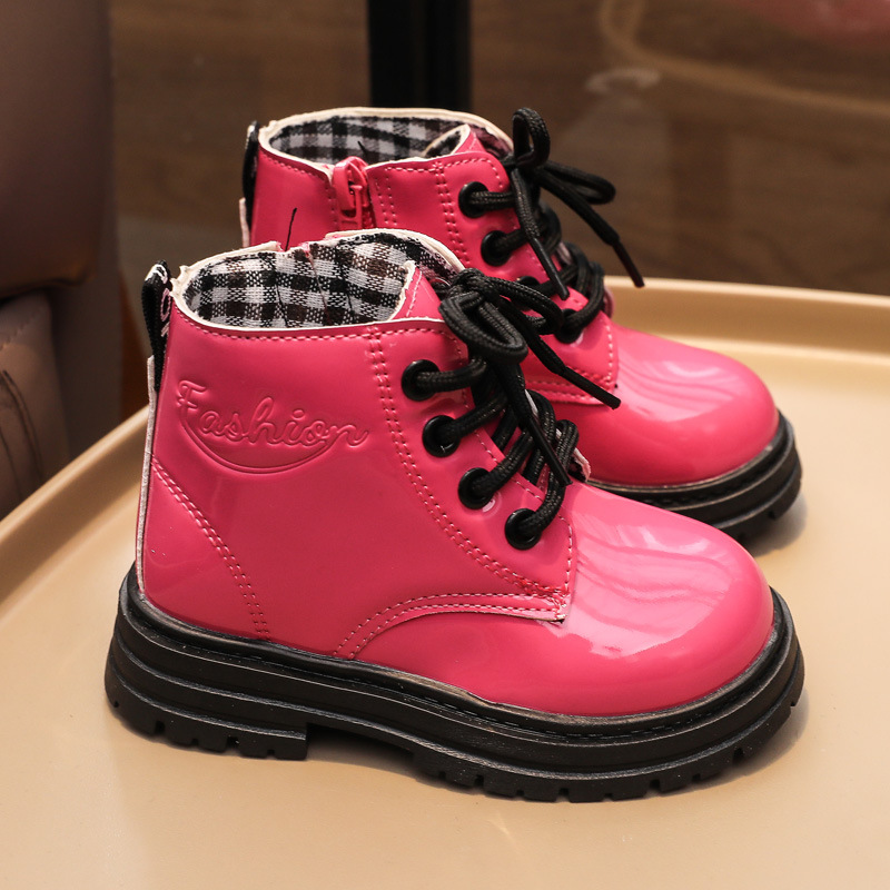 Children's Martin 2024 new girls' autumn and winter short British style boys' single boots_voghion.com