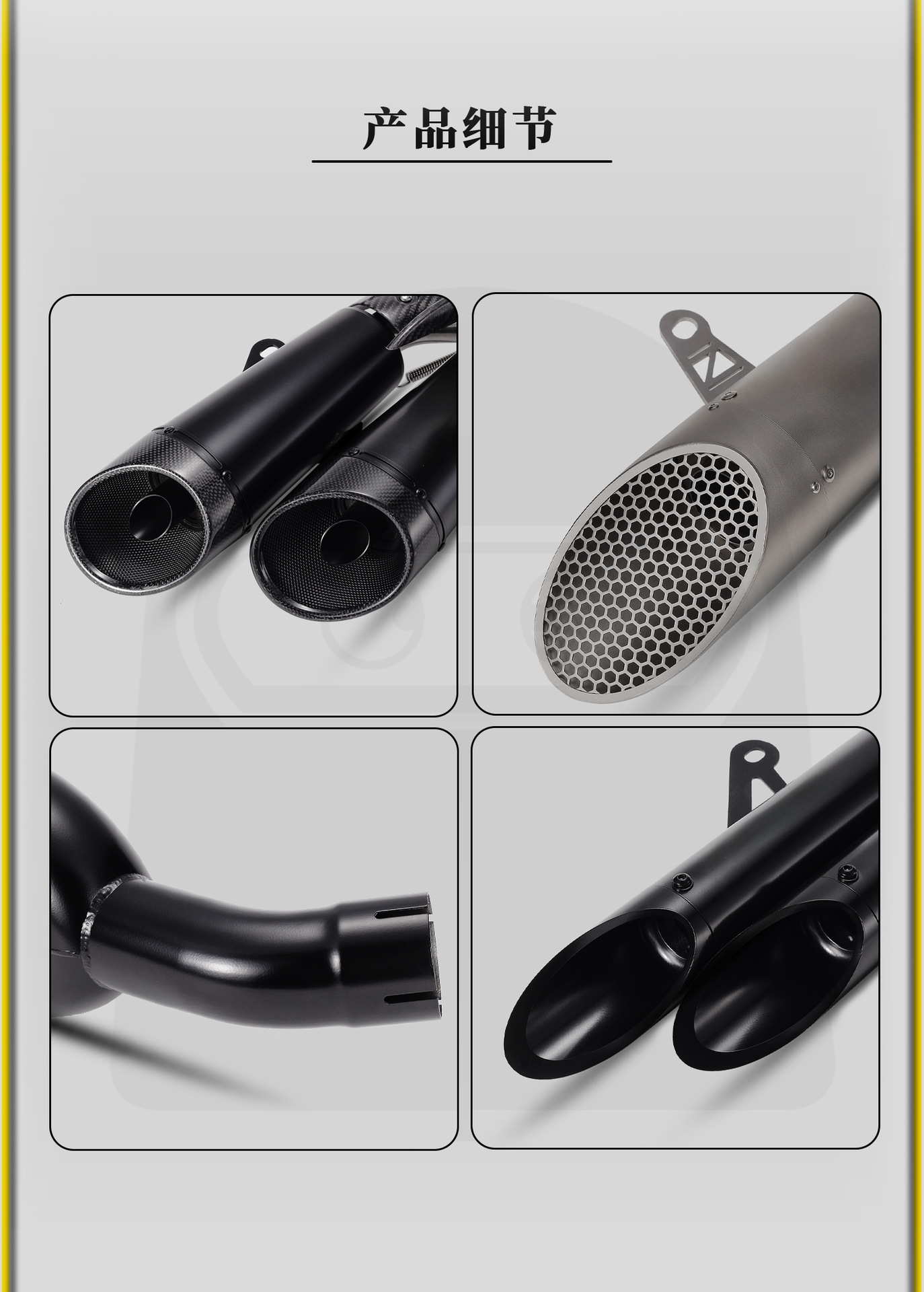 Kawasaki Zx4R 2023 Model Motorcycle Modified Exhaust Pipe Scorpio Logo Competition Stainless Steel Mid-Tail Section Non-Destructive Direct Installation