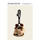 Original DIY Bee Dog Bag Pendant Girl Plush Doll Keychain Backpack Bag Hanging Small Doll