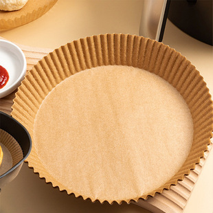 Household High Temperature Resistant Oil Absorbing Paper Pad Special Paper Tray for Air Fryer Food Grade Special Paper Round Baking Tray