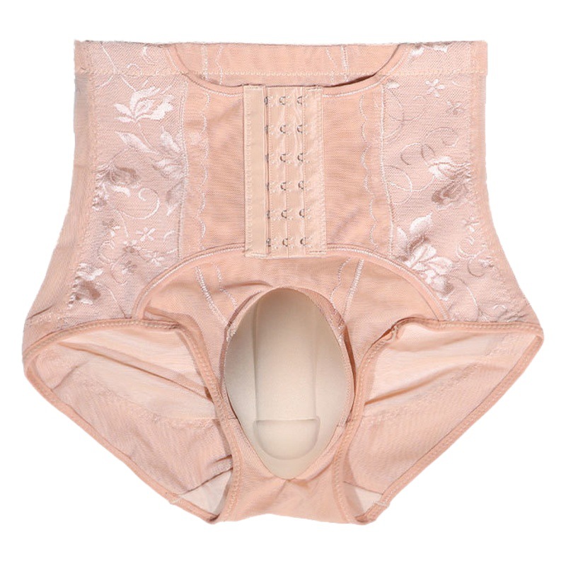 Cintura alta vientre que contrae la ropa interior masculina tres filas seis botones 3D tridimensional en forma de U bolsa cadera que forma los pantalones sexy