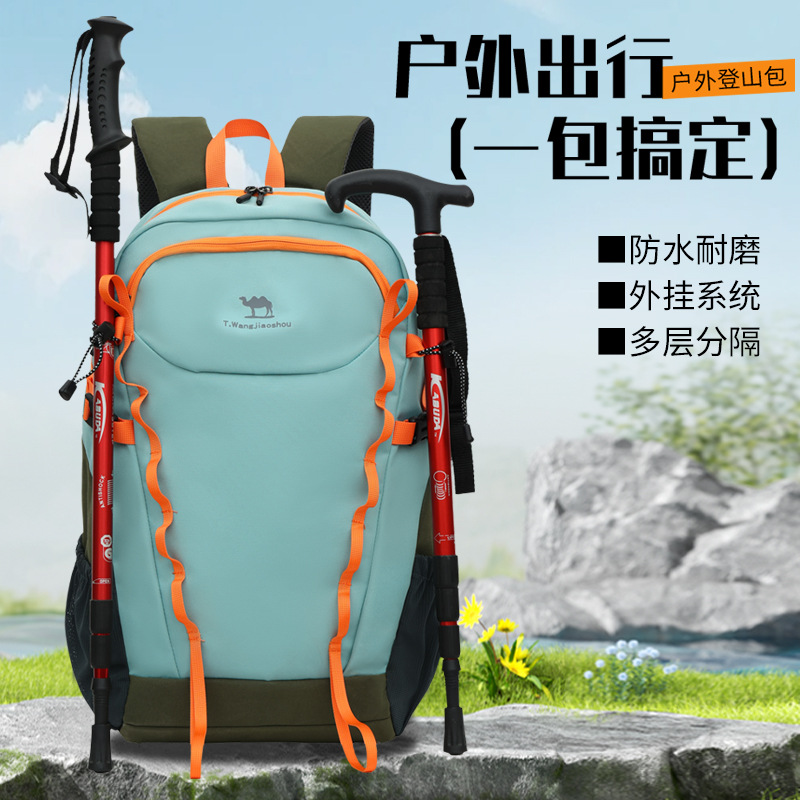 Source Factory Camel Brand Same Model Cross-Border Mountaineering Bag Outdoor Hiking Travel Bag Large Capacity Backpack Trail Bag