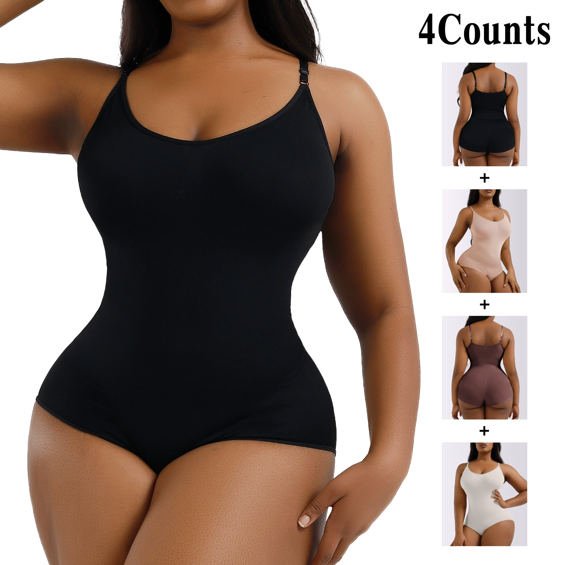 Постpartum Shapewear Bodysuit, European Style, Plus Size, Hip-Lifting Support