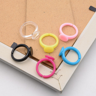 ���σ�ͯ�_�ڽ�ָ���� ��ɫ14mm�_��Ȧ��ָ�h DIY��ͯ�Ʒ����