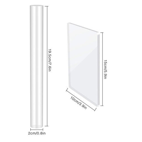 Acrylic rod clay plate 6-piece set cutting piece ceramic cartoon doll hand-made stone plastic clay tool