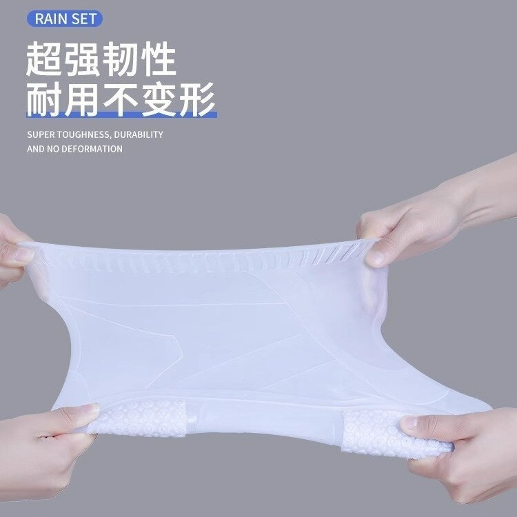 Ziqi mitad de la pantorrilla impermeable resistente al desgaste hombres y mujeres a prueba de lluvia engrosada a prueba de lluvia al aire libre zapato cubierta a prueba de lluvia tiantong usuarios