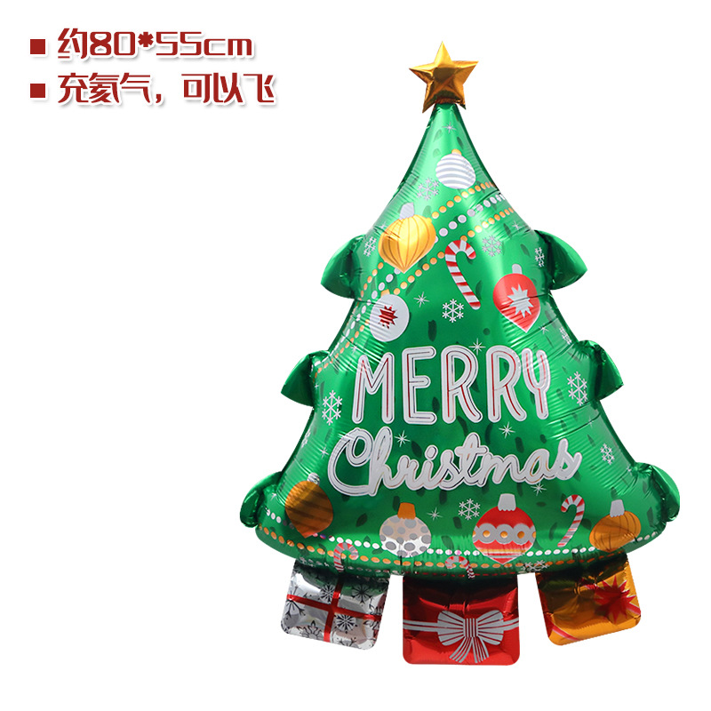 Tienda ventana Decoración Accesorios juguete globo Navidad caramelo muleta ancianos muñeco de nieve árbol de Navidad globo foto