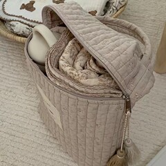 Ins風韓系キルティング刺繍さくらんぼママバッグおむつ収納バッグ多機能外出尿不湿収納バッグ