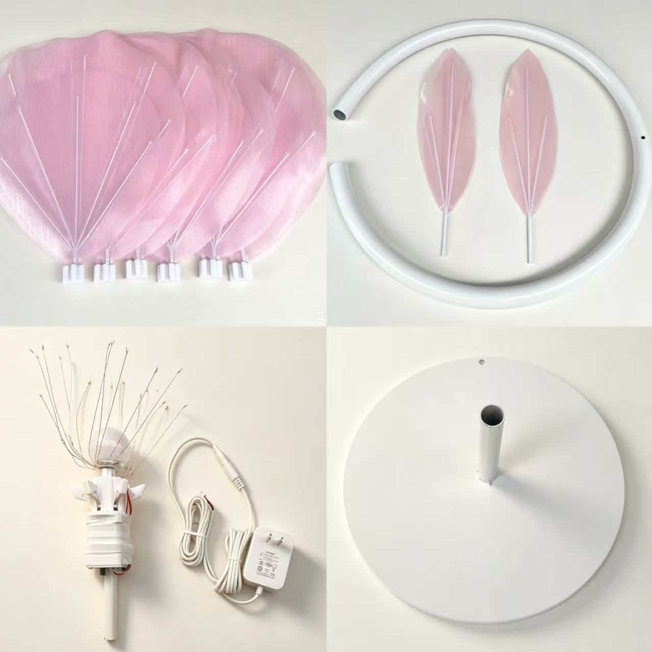 Lámpara Decorativa de Flor Artificial de Seda Hecho a Mano para Navidad y Fiestas