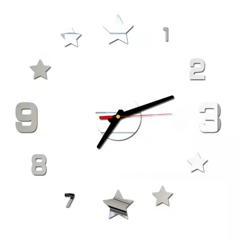 Factory star hanging clock Amazon goods DIY creative hanging clock simplicity home quiet watch wall paste clock