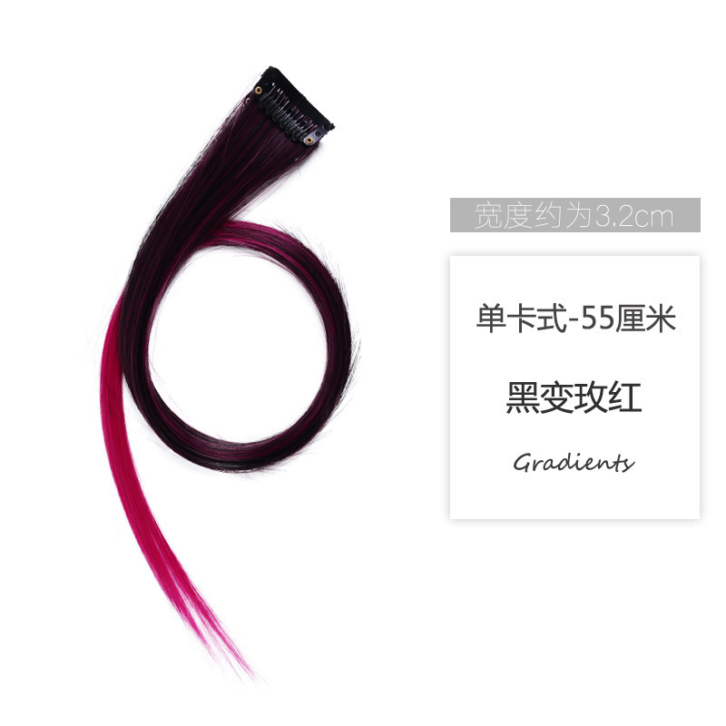 Pelucina de color pelucina extensión de cabello colgante oreja pelucina de teñido de cabello simulado pelucina de blanqueo pelucina de seda de alta temperatura pelucina de cabello recta