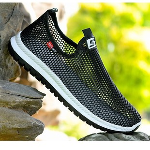 Breathable Men's Mesh Leather Shoes Factory Direct Sales Summer Mesh Shoes Men's Shoes Men's Casual Shoes Single Mesh Dropshipping Wholesale