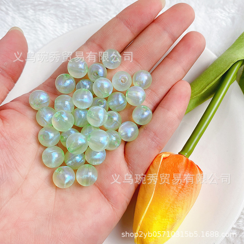 Perlas acrílicas con diseño estrella y sirena, accesorios DIY para pulseras