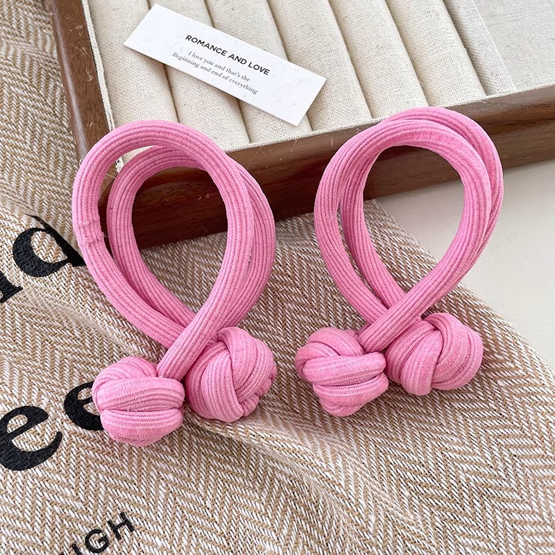 Chica Rosa alta Cola de Caballo lazo del pelo cuerda de pelo gruesa banda de pelo durable alta cuerda de Pelo elástico hembra no duele el pelo banda de goma Mujer