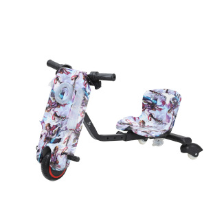 Cross-border children's electric three-wheeled drift car retractable adult kart square flick car mini drift car