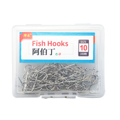 Hole-long handle thin bar sea hook with ring sea fishing hook extended straight handle live bait black sea bass sea bass sea fishing boat fishing hook